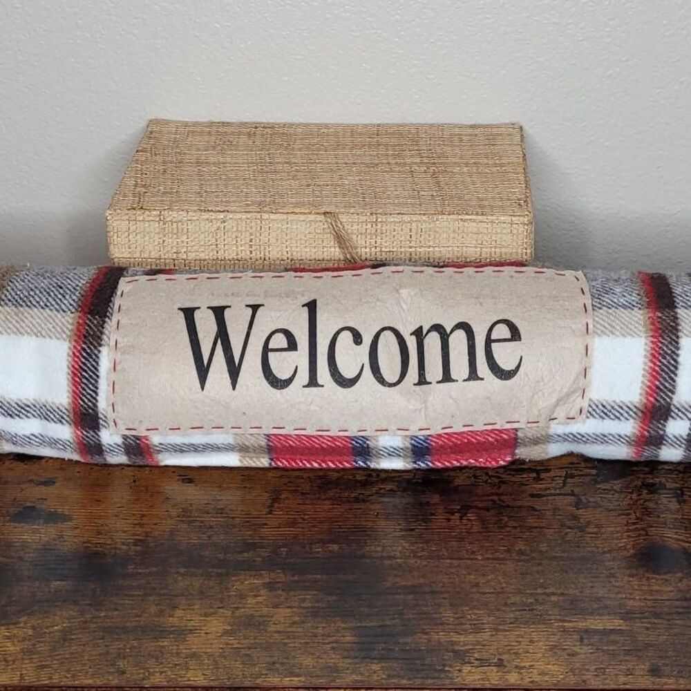 Elements Fabric 'Welcome' Door Draft Stopper